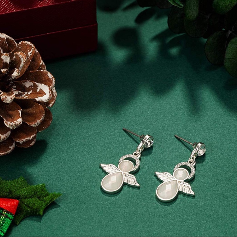 🆕NWOT Angel Wing Statement Earrings - Picture 4 of 6